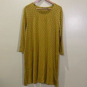 Gudrun Sjoden Lyocell Midi Polka Dot Dress Lagenlook, Casual, Day Dress